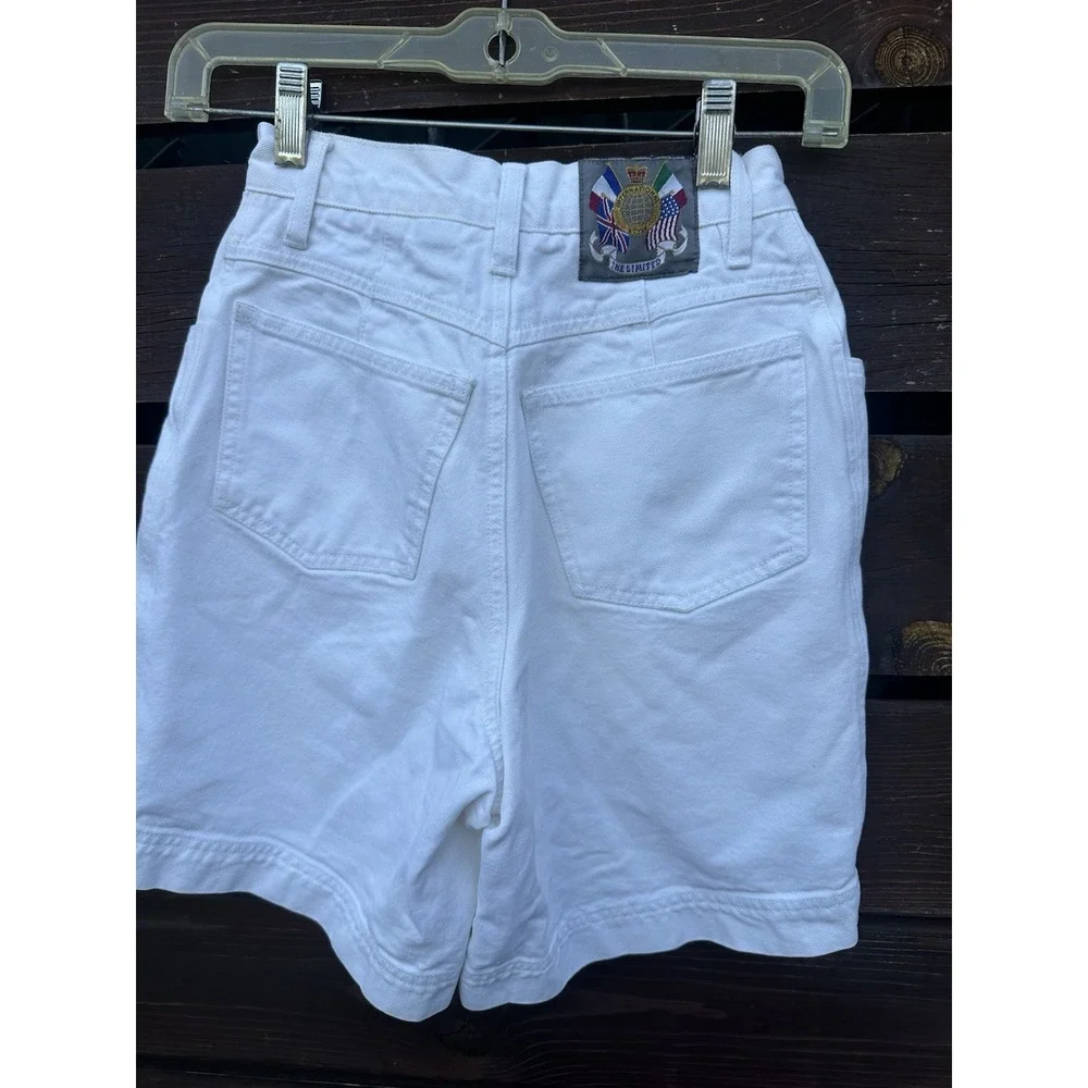 The Limited Y2K‎ Women's White Denim High Waist Pleated Shorts Size XS (24)
